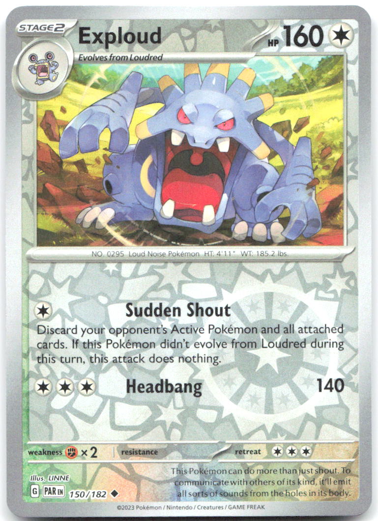 Exploud Reverse Holo Uncommon SV04: Paradox Rift 150/182 NM LINNE