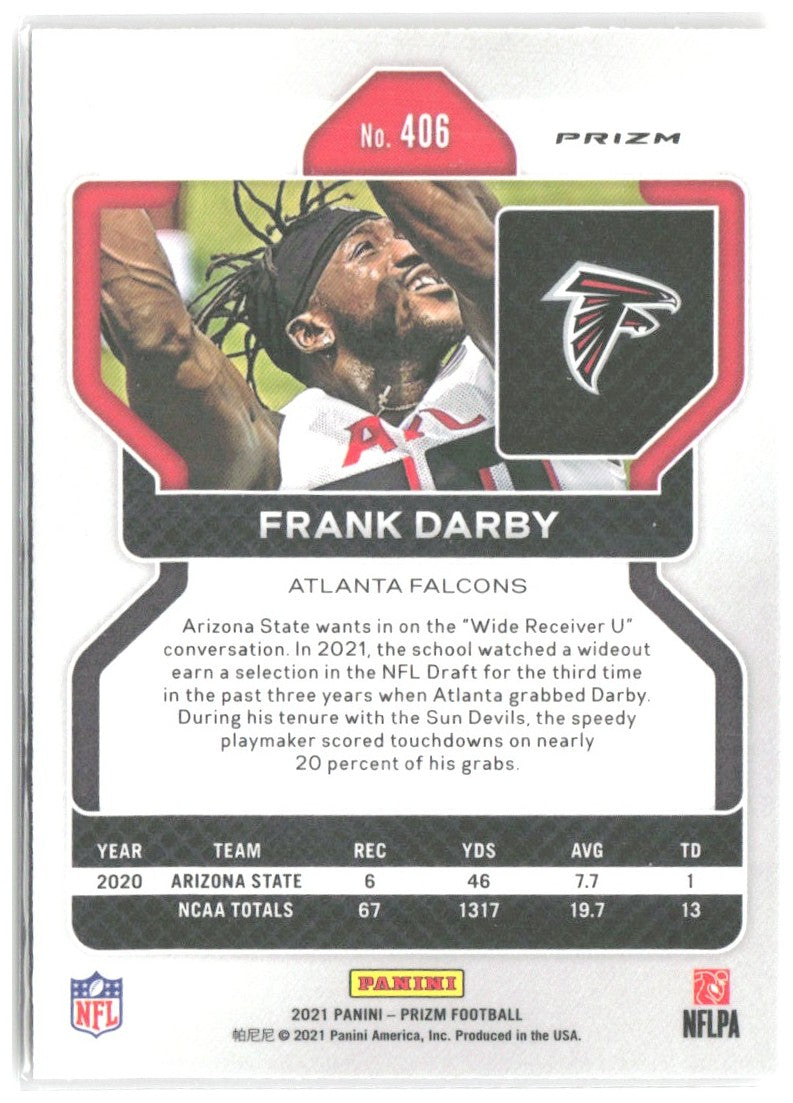 Frank Darby Panini Prizm - Disco 406 2021 Atlanta Falcons