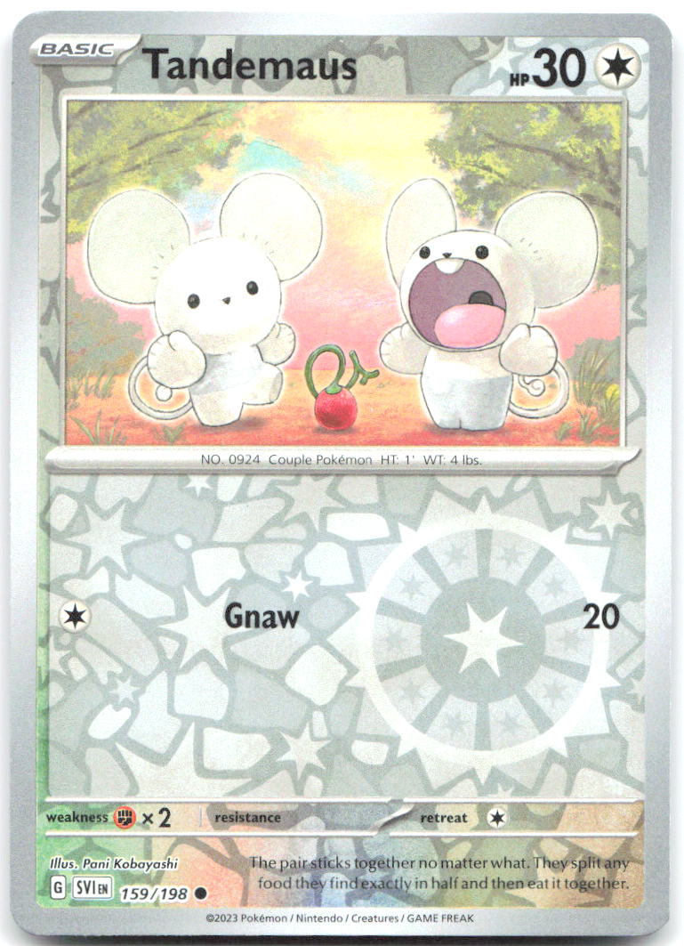 Tandemaus Reverse Holo Common SV01: Scarlet & Violet Base Set 159/198 NM