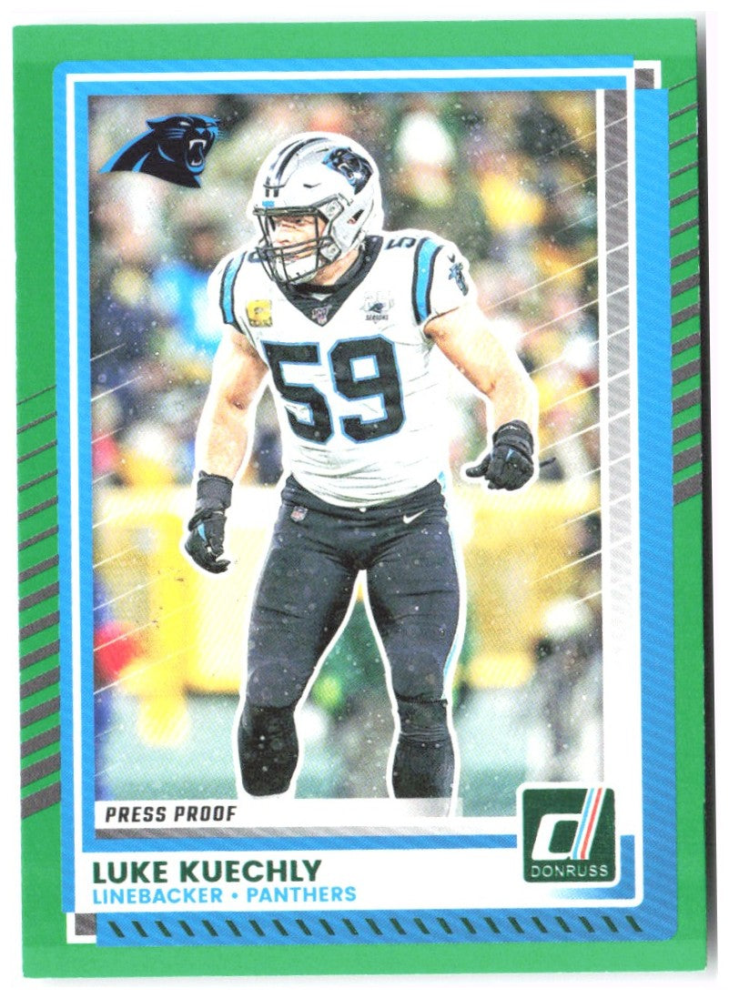 Luke Kuechly Donruss - Press Proofs Green 108 2025 Carolina Panthers