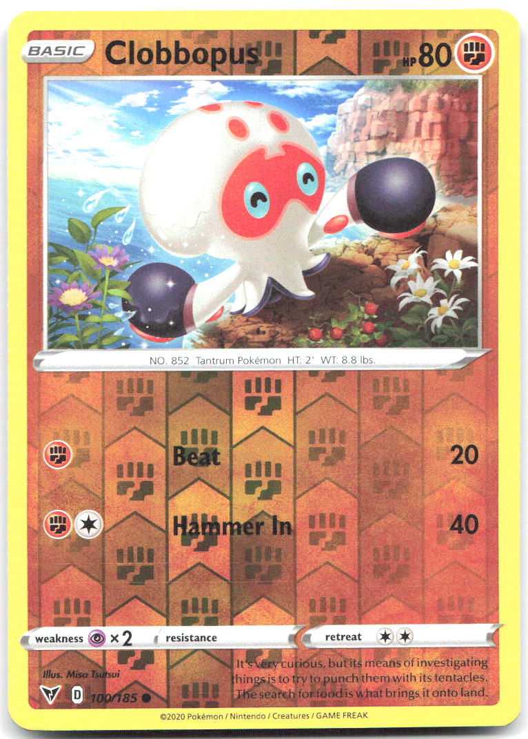 Clobbopus Reverse Holo Common SWSH04 Vivid Voltage 100/185 NM Misa Tsutsui