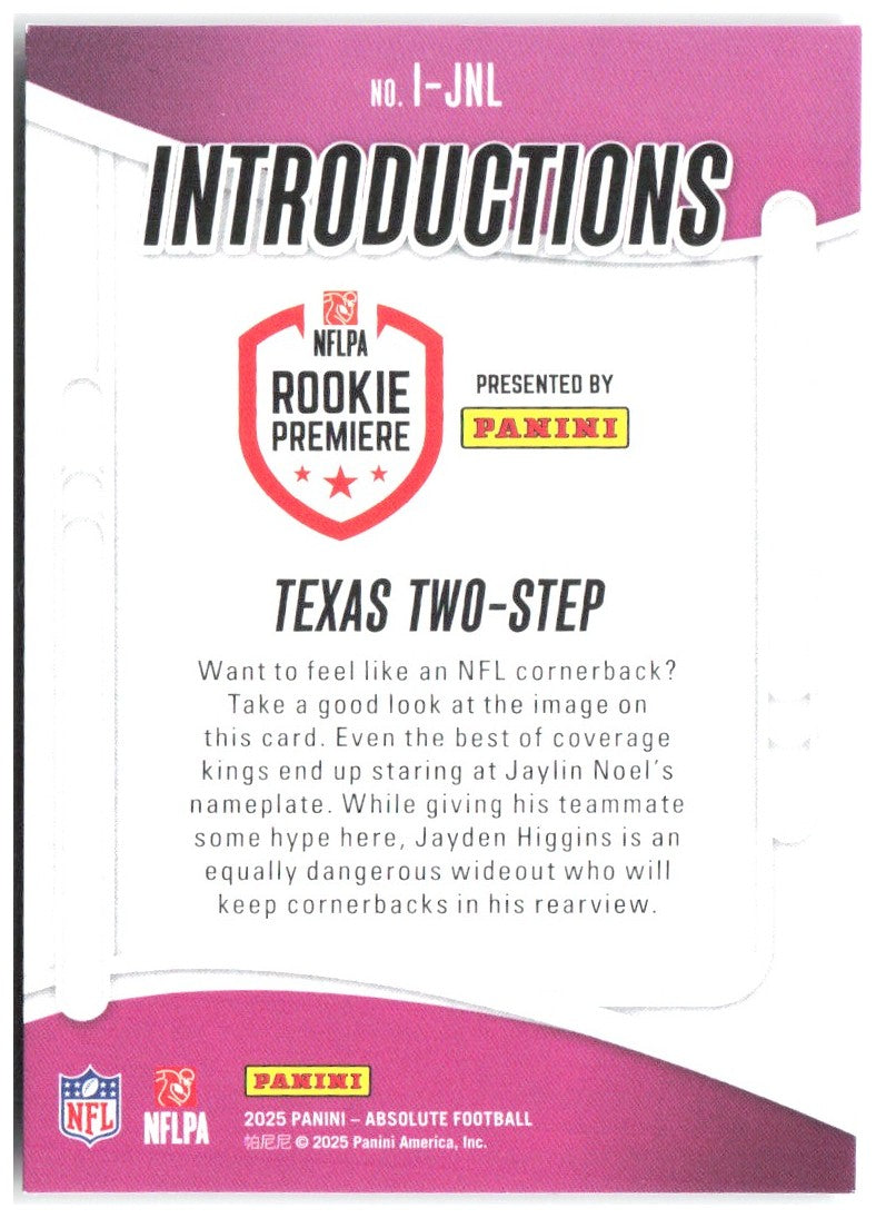 Texas Two-Step Panini Absolute - Introductions I-JNL 2025 Houston Texans