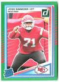 Josh Simmons Donruss - Press Proofs Green 368 2025 Kansas City Chiefs