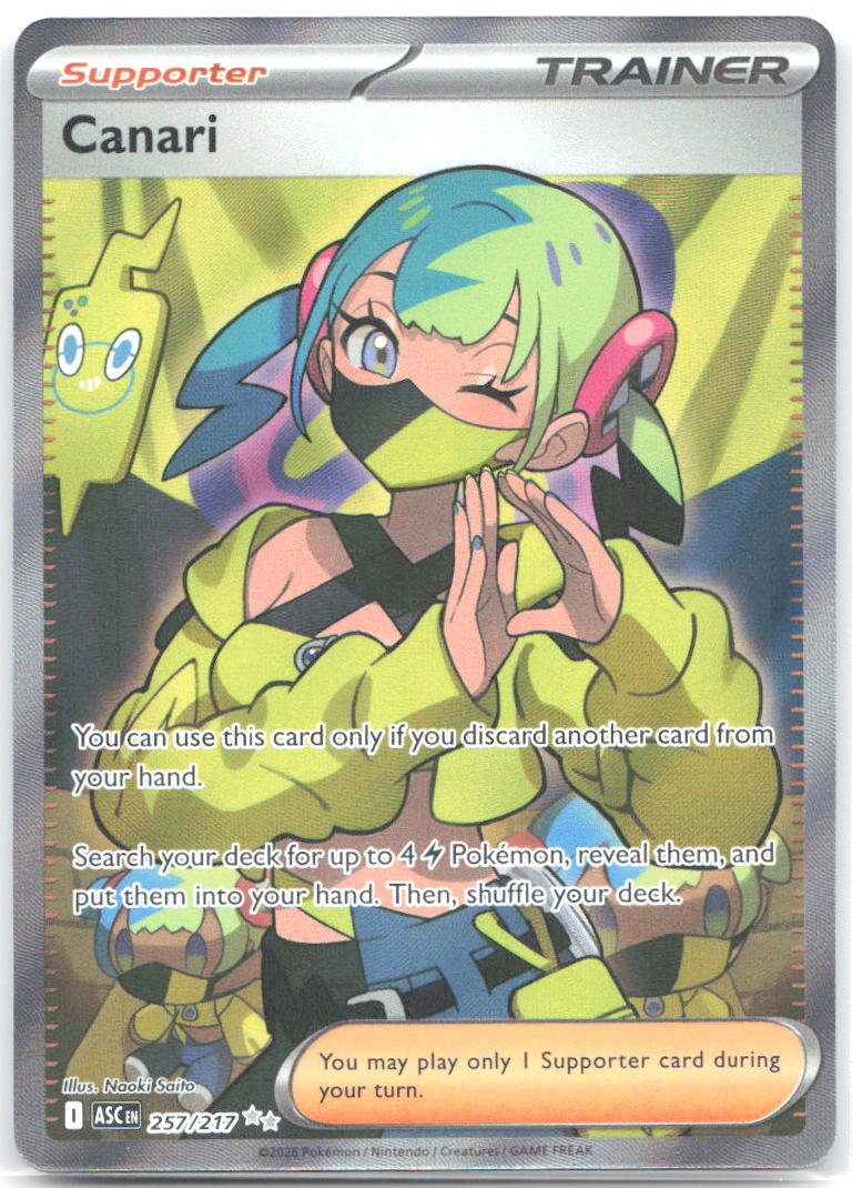 Canari 257 217 Holo Ultra Rare ME: Ascended Heroes 257/217 NM Naoki Saito