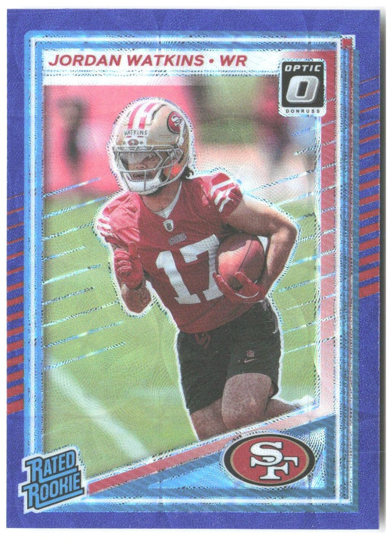 Jordan Watkins Donruss - Optic Rated Rookies Preview Blue Scope 356 2025 49ers
