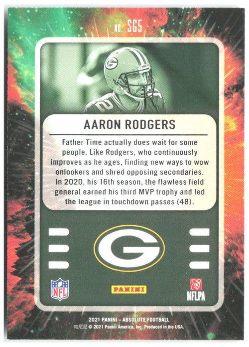 Aaron Rodgers Panini Absolute - Star Gazing SG5 2021 Green Bay Packers