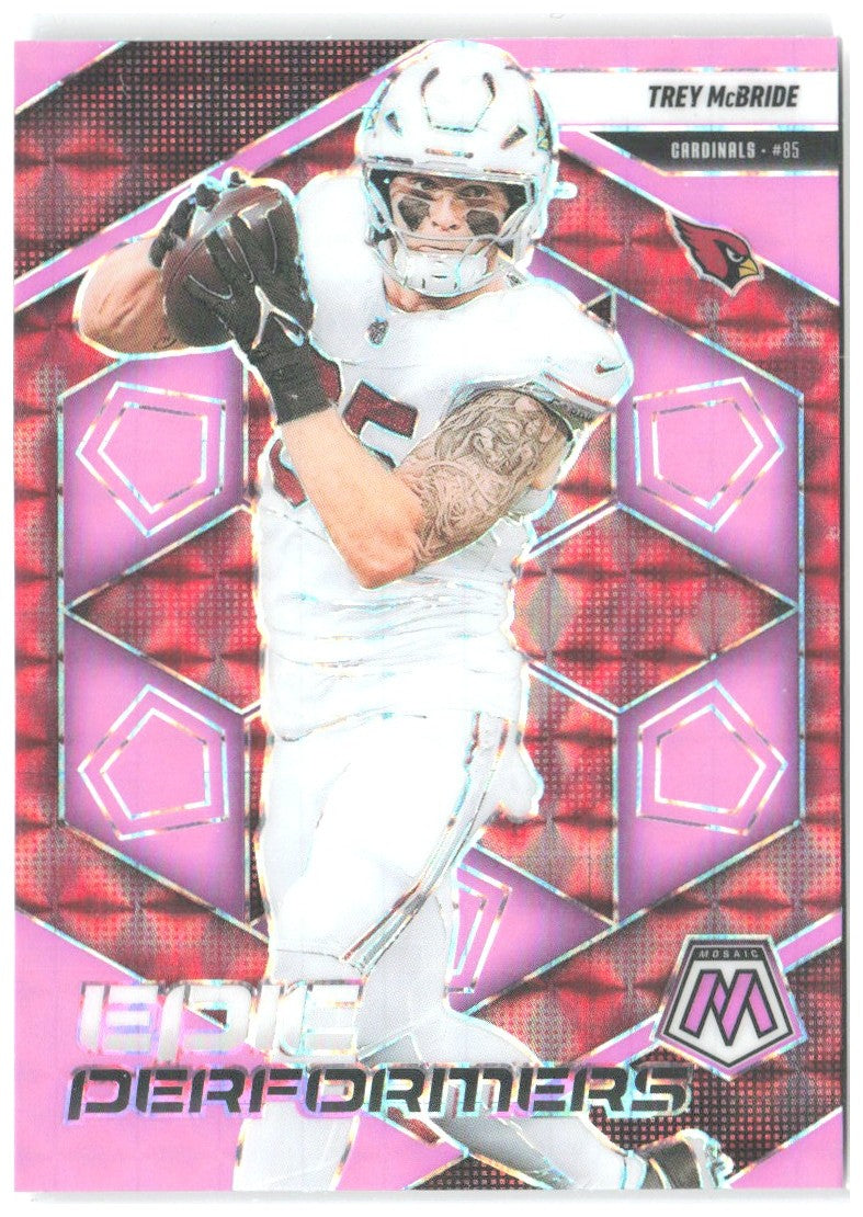 Trey McBride Mosaic - Epic Performers Pink Fluorescent 10 2025 Arizona Cardinals