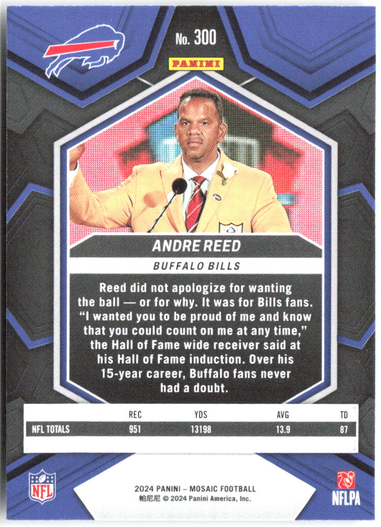 Andre Reed Panini Mosaic 300 2024 Buffalo Bills