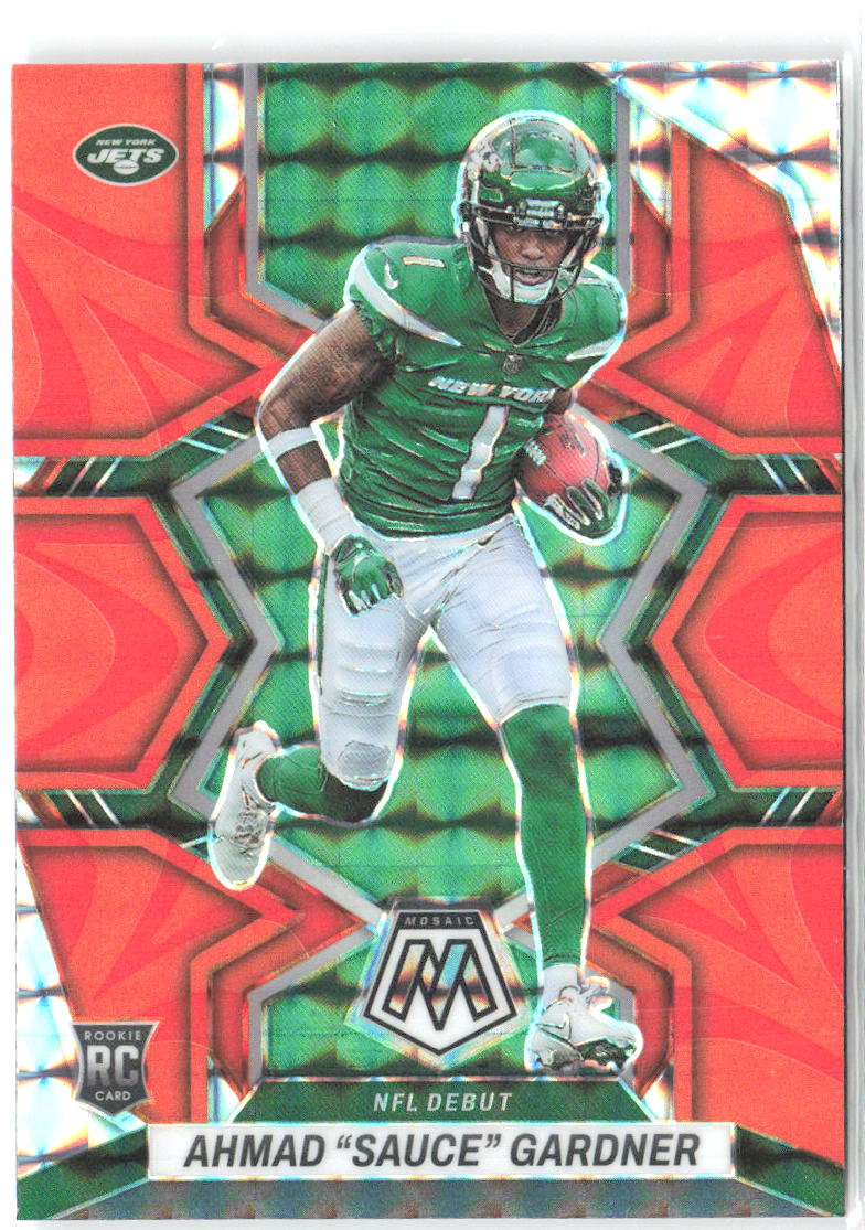 Ahmad "Sauce" Gardner Panini Mosaic Reactive Orange 289 2022 New York Jets