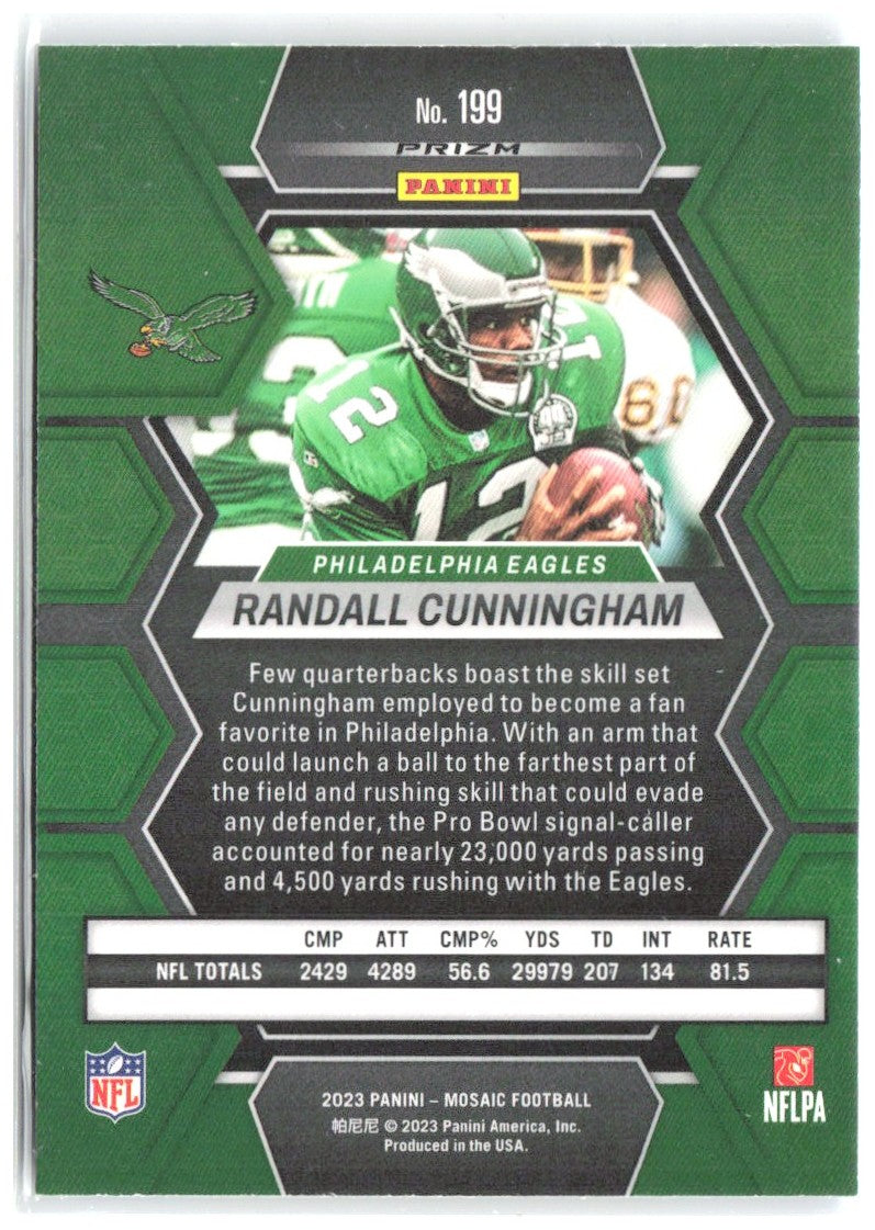 Randall Cunningham Mosaic - Reactive Blue Mosaic 199 2023 Philadelphia Eagles