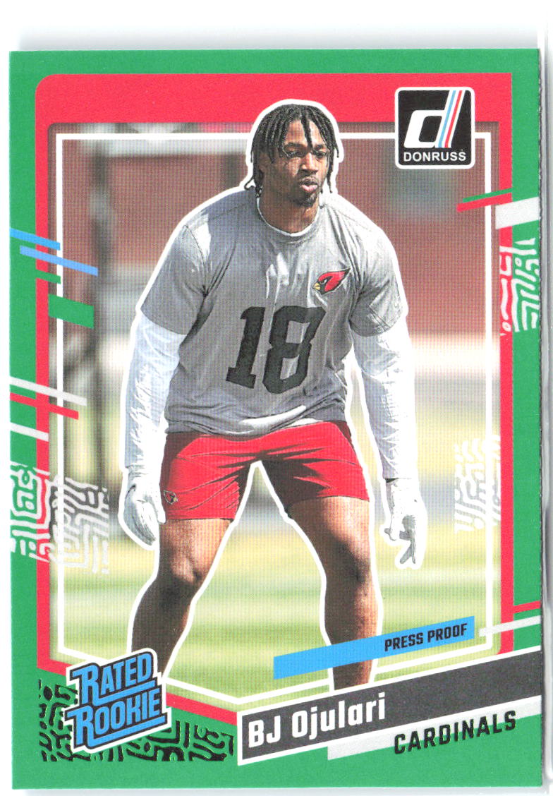 BJ Ojulari Press Proof Green Donruss - Press Proof Green 301 NM