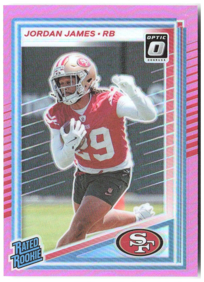 Jordan James Donruss - Optic Rated Rookies Pink 374 2025 San Francisco 49ers