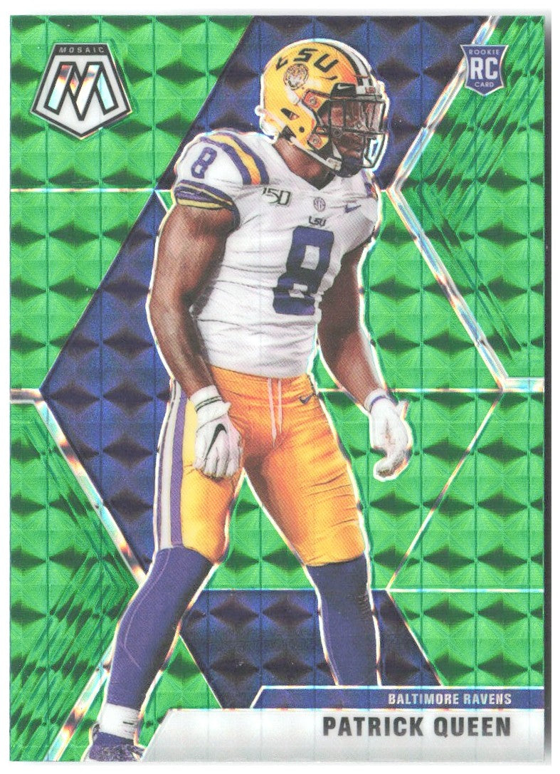 Patrick Queen Panini Mosaic - Prizm Green 249 2020 Baltimore Ravens