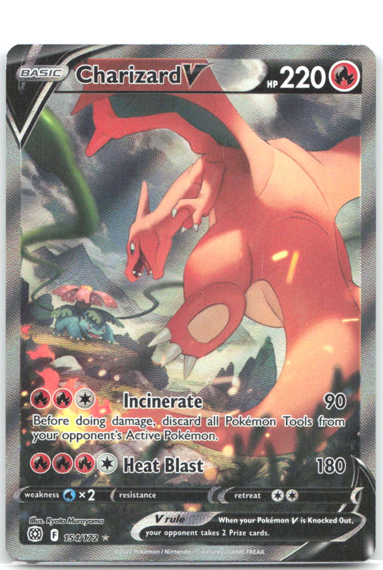 Charizard V Alternate Full Art Holo Ultra Rare SWSH09 Brilliant Stars 154/172 NM