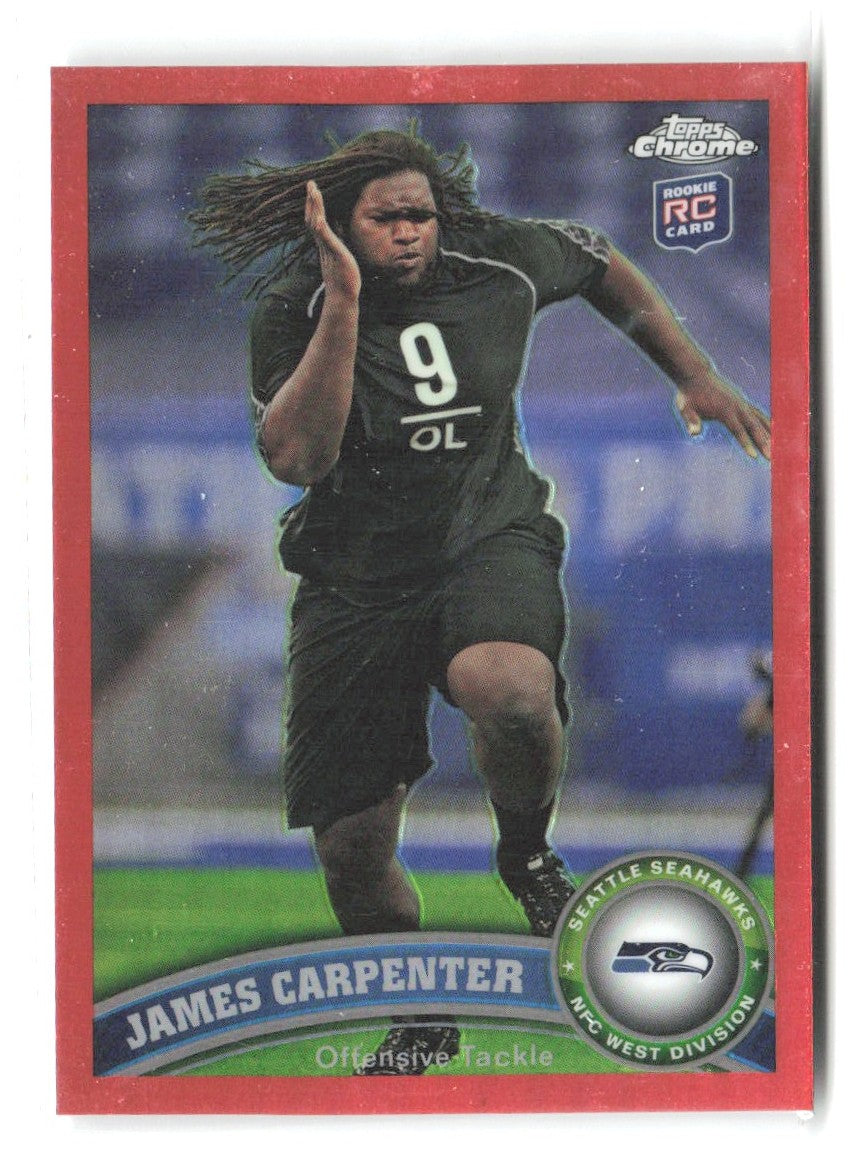 James Carpenter Topps Chrome - Orange Refractors 164 2011 Seattle Seahawks