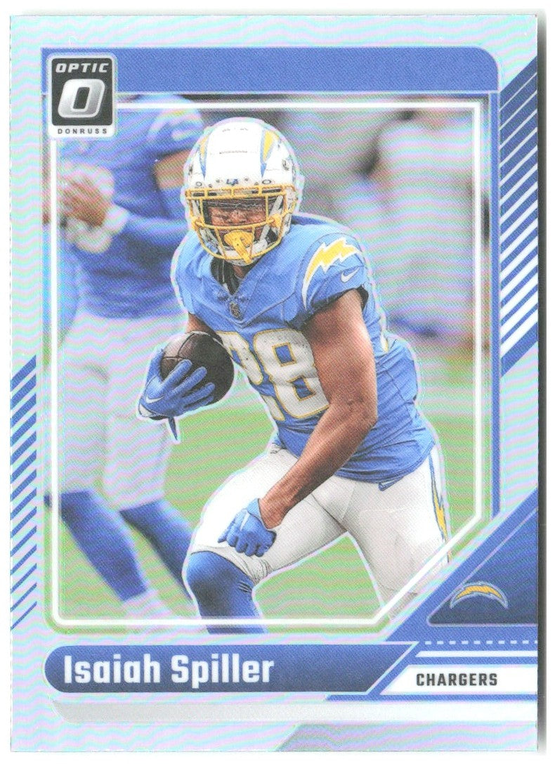 Isaiah Spiller Donruss Optic - Holo 107 2024 Los Angeles Chargers