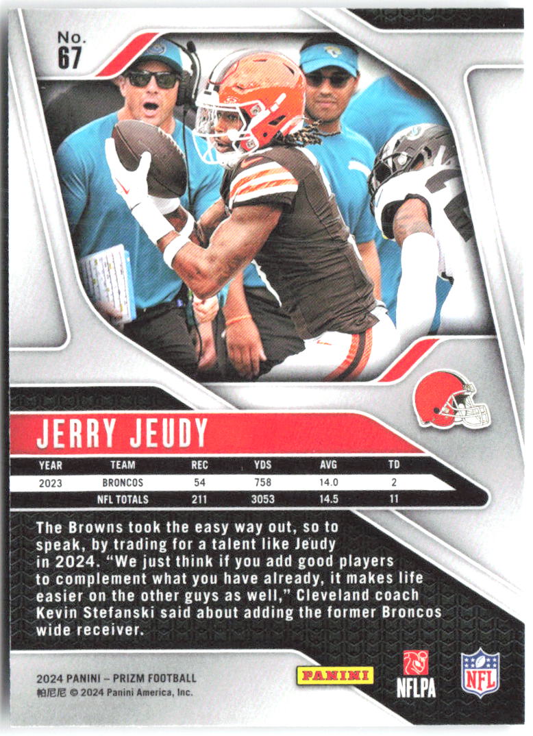 Jerry Jeudy Panini Prizm 67 2024 Cleveland Browns