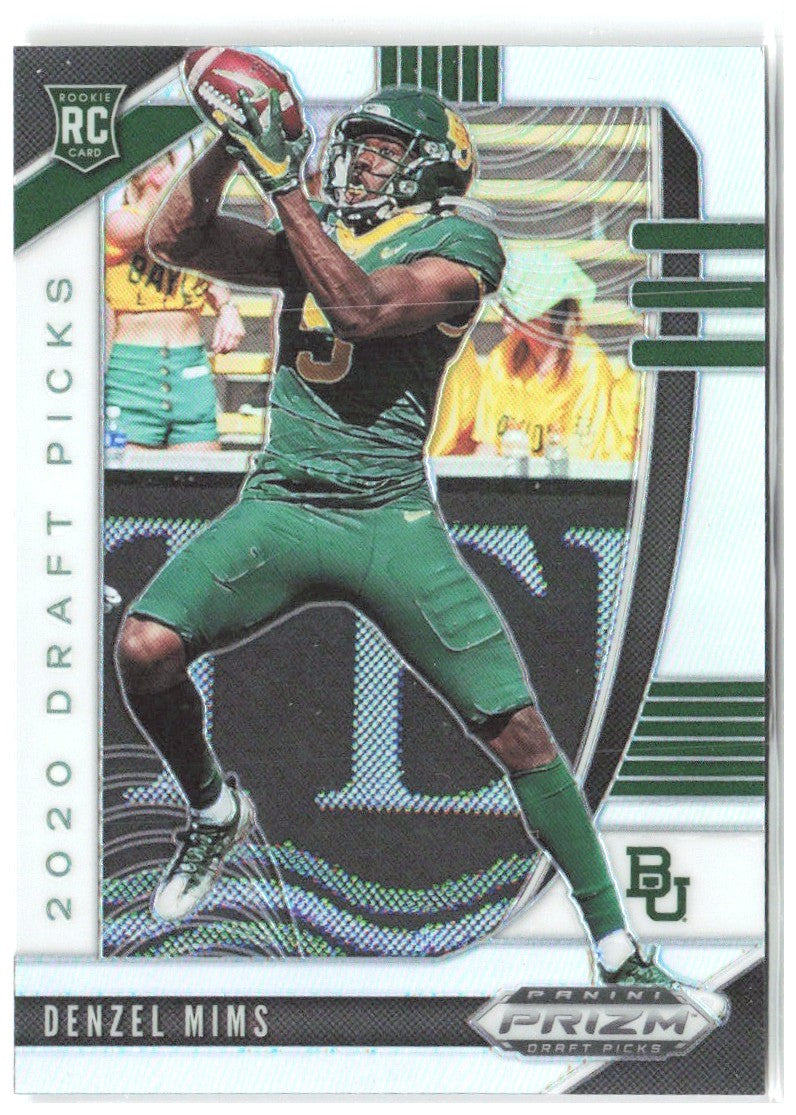 Denzel Mims Panini Prizm Draft Picks - Prizms Silver 147 2020 Baylor Bears