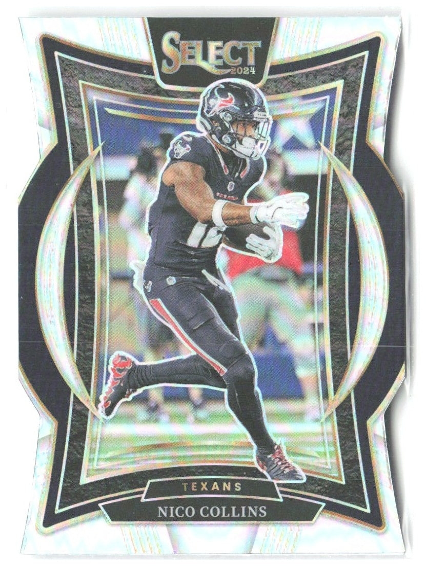 Nico Collins Panini Select - Silver Prizm Die Cut 86 2024 Houston Texans