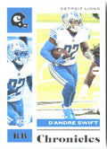 D'Andre Swift Panini Chronicles - Teal 32 2020 Detroit Lions