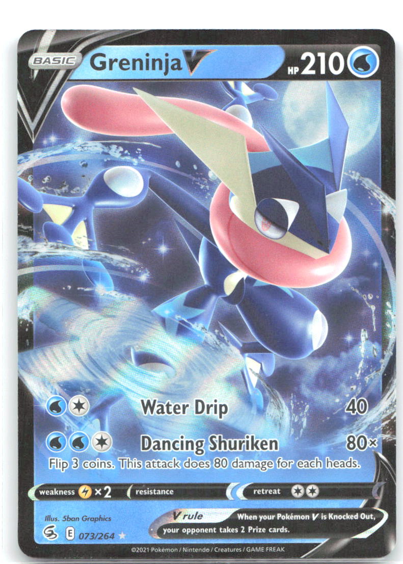 Greninja V Holo Ultra Rare SWSH08: Fusion Strike 073/264 NM 5ban Graphics