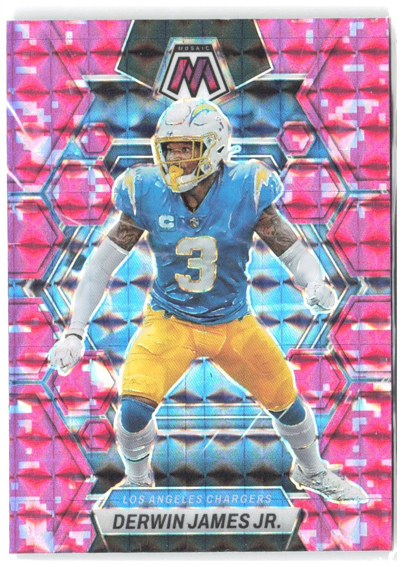 Derwin James Jr. Panini Mosaic - Camo Pink Mosaic 133 2023 Los Angeles Chargers