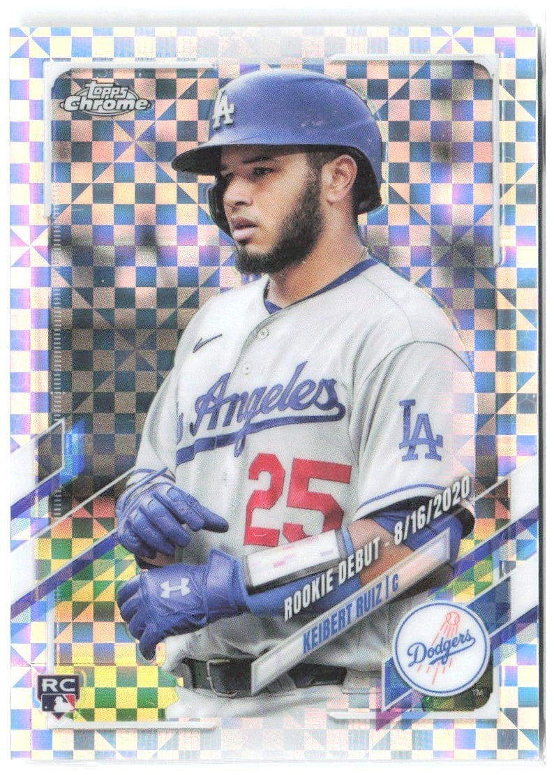 Keibert Ruiz Topps Chrome Update - X-Fractor USC47 2021 Los Angeles Dodgers /99