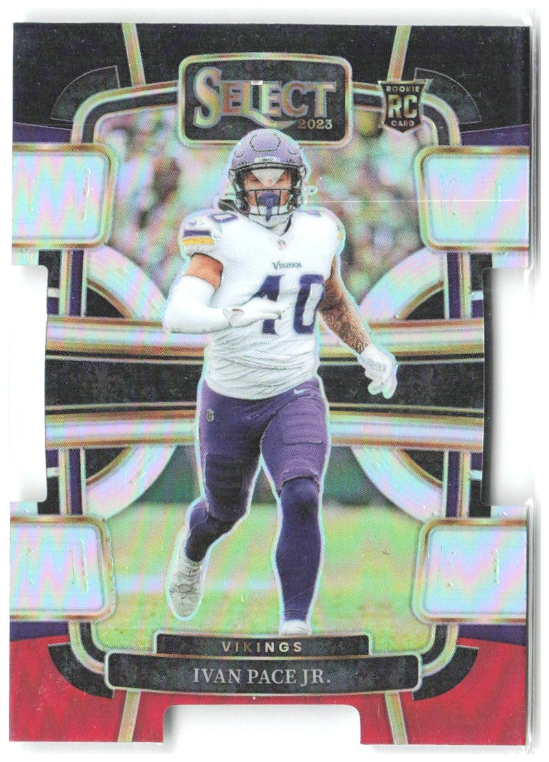 Ivan Pace Jr. Select - Black and Red Prizms Die Cuts 64 2023 Minnesota Vikings