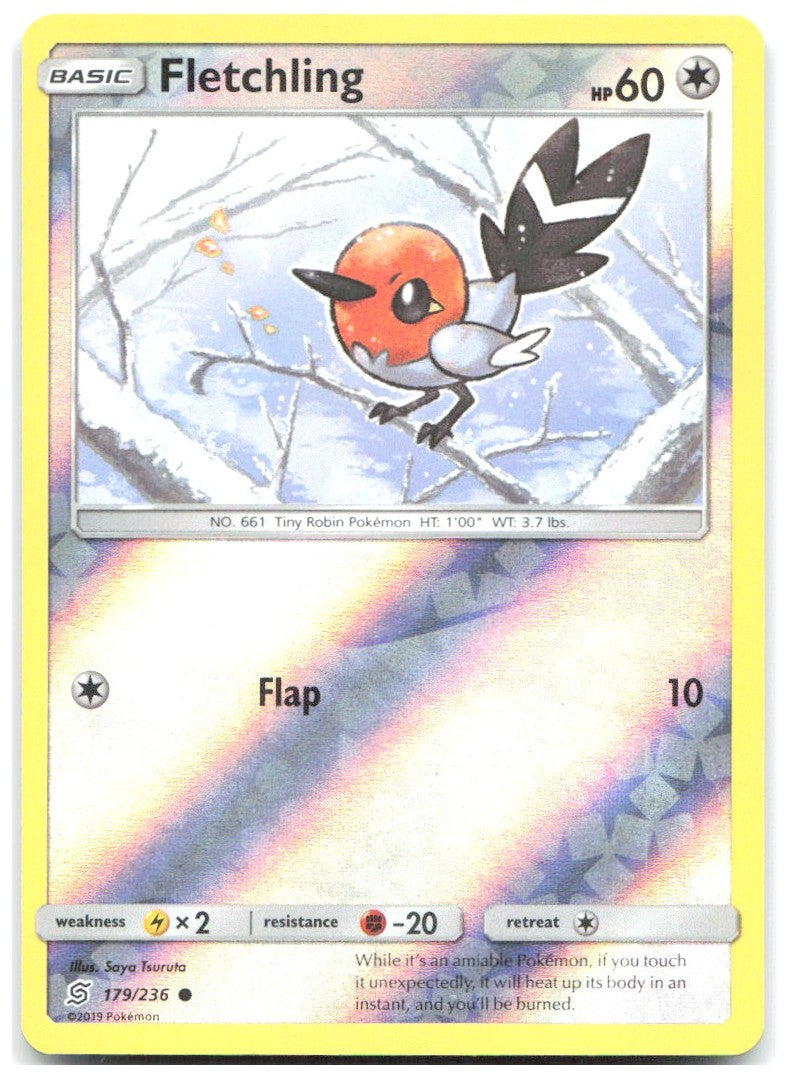 Fletchling Reverse Holo Common SM Unified Minds 179/236 NM Saya Tsuruta