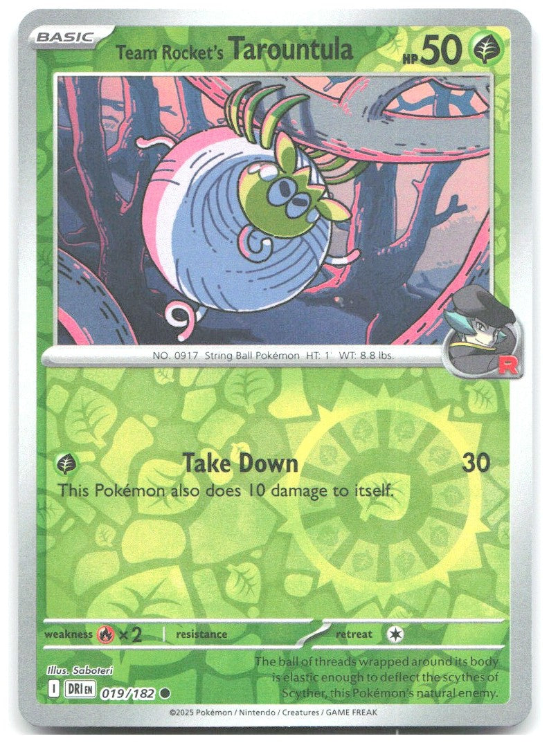 Team Rocket's Tarountula Reverse Holo ME Ascended Heroes 018/217 NM Saboteri