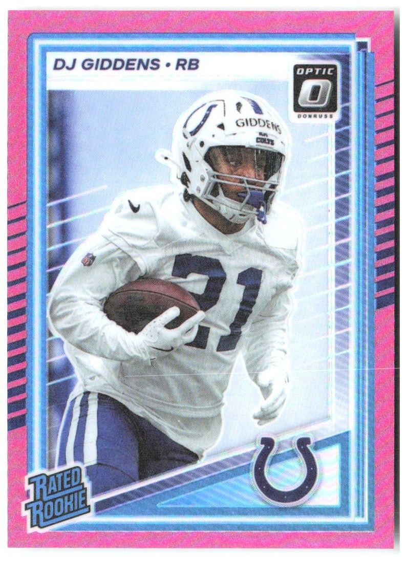 DJ Giddens Donruss Optic - Pink 258 2025 Indianapolis Colts