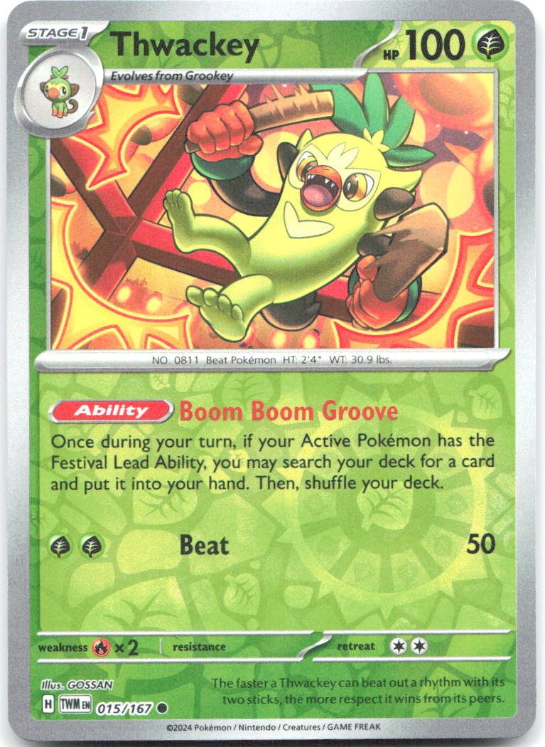 Thwackey Reverse Holo Common SV06 Twilight Masquerade 015/167 NM GOSSAN