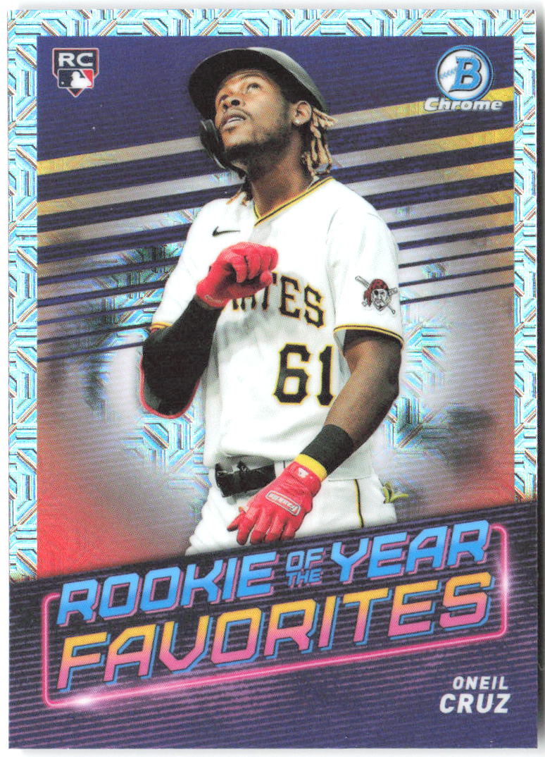 Oneil Cruz Bowman - Rookie of the Year Favorites Mojo Refractors ROYF-5 2022