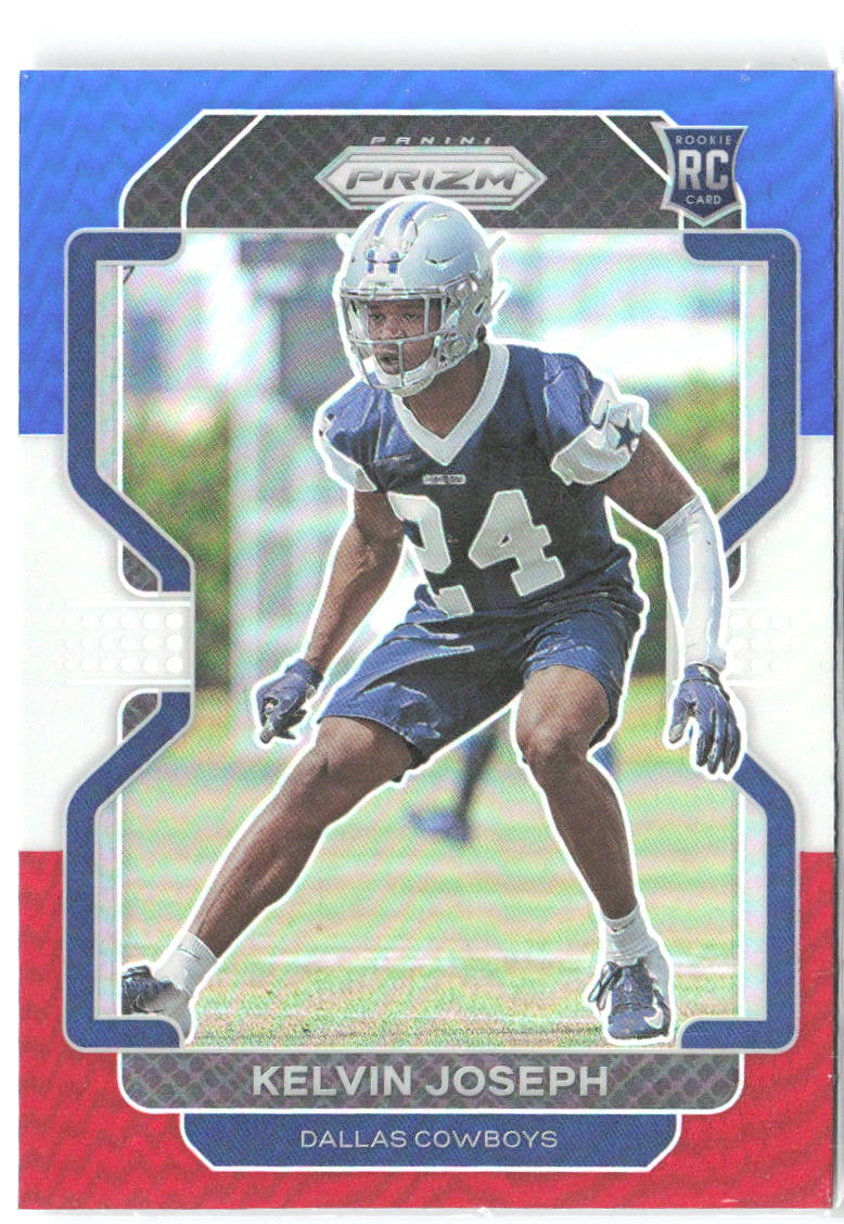Kelvin Joseph Panini Prizm - Red White and Blue 385 2021 Dallas Cowboys