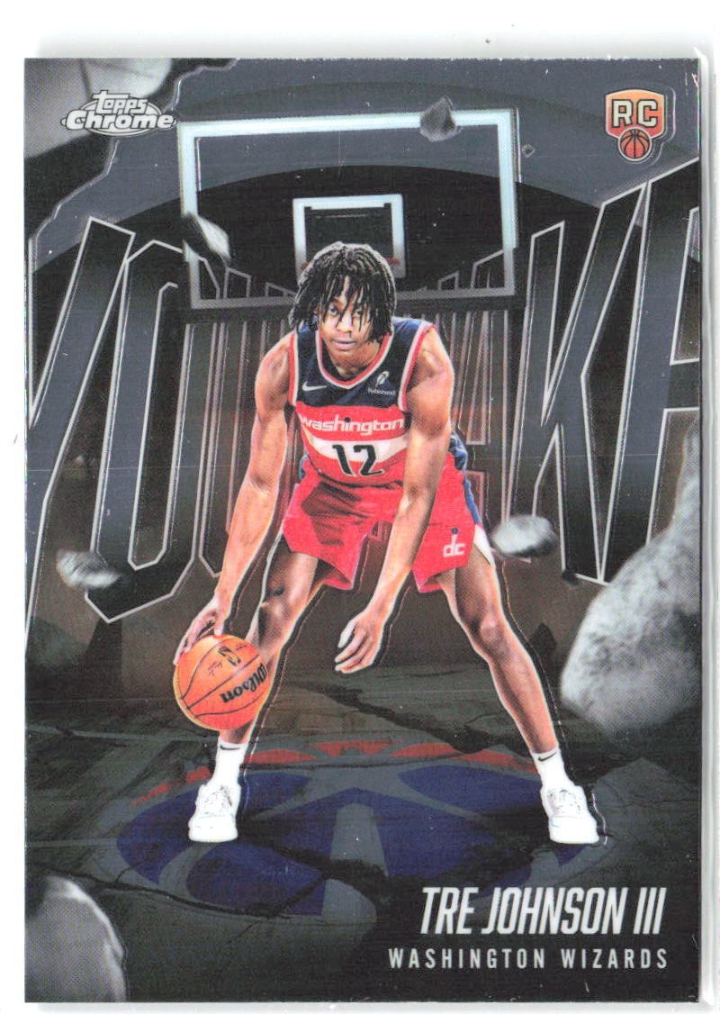 Tre Johnson III Topps Chrome - Youthquake YQ-6 2025-26 Washington Wizards