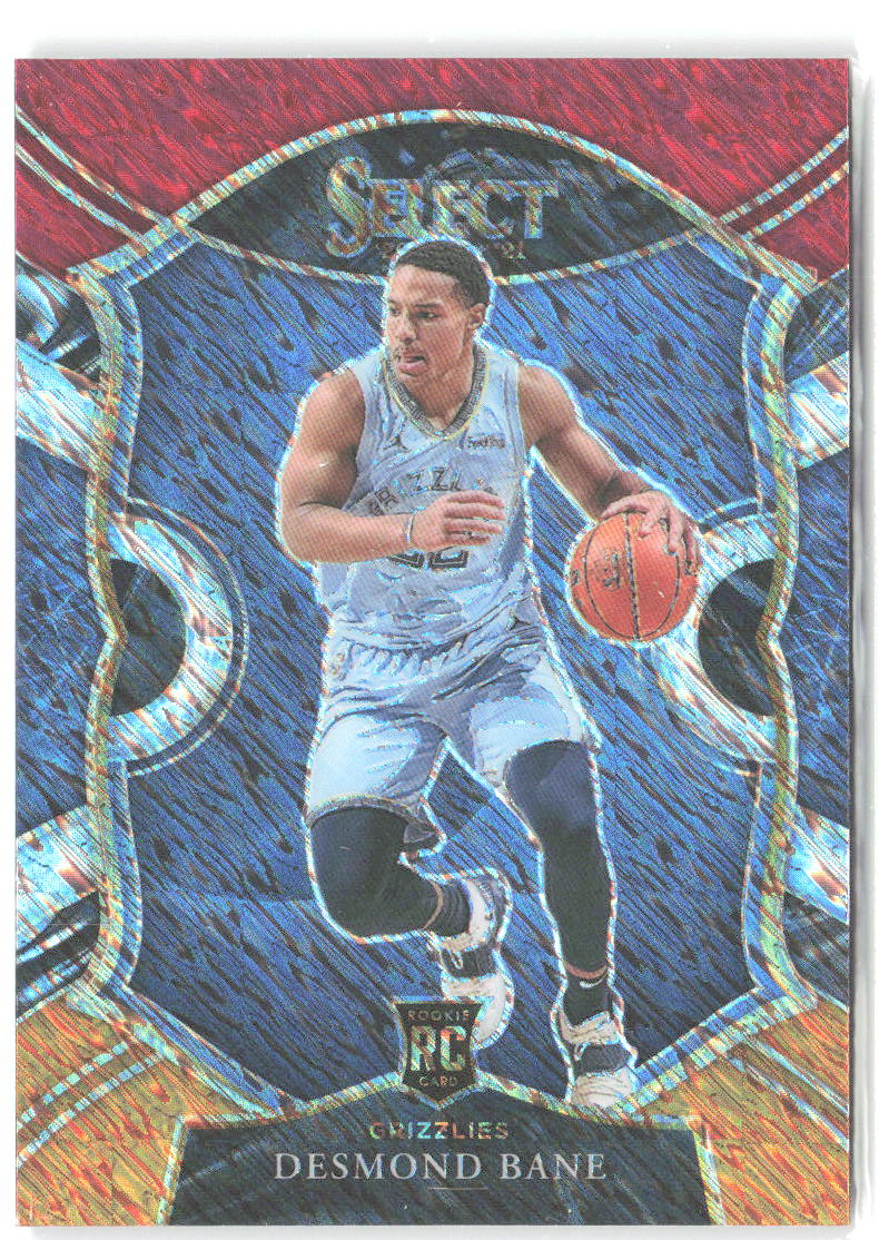 Desmond Bane Panini Select Red White Orange Shimmer 90 2020-21 Memphis Grizzlies