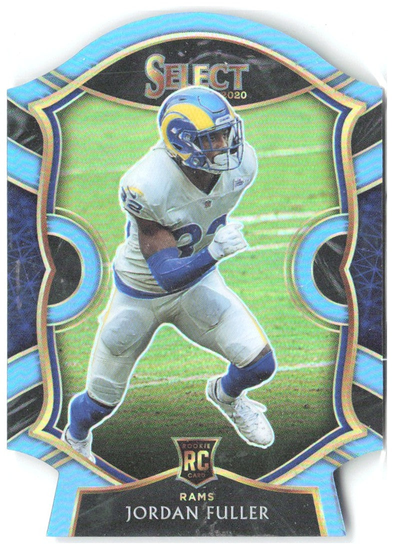 Jordan Fuller Panini Select - Light Blue Prizm Die Cut 75 2020 Los Angeles Rams