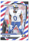 Byron Young Panini Prizm - Red White and Blue 170 2024 Los Angeles Rams