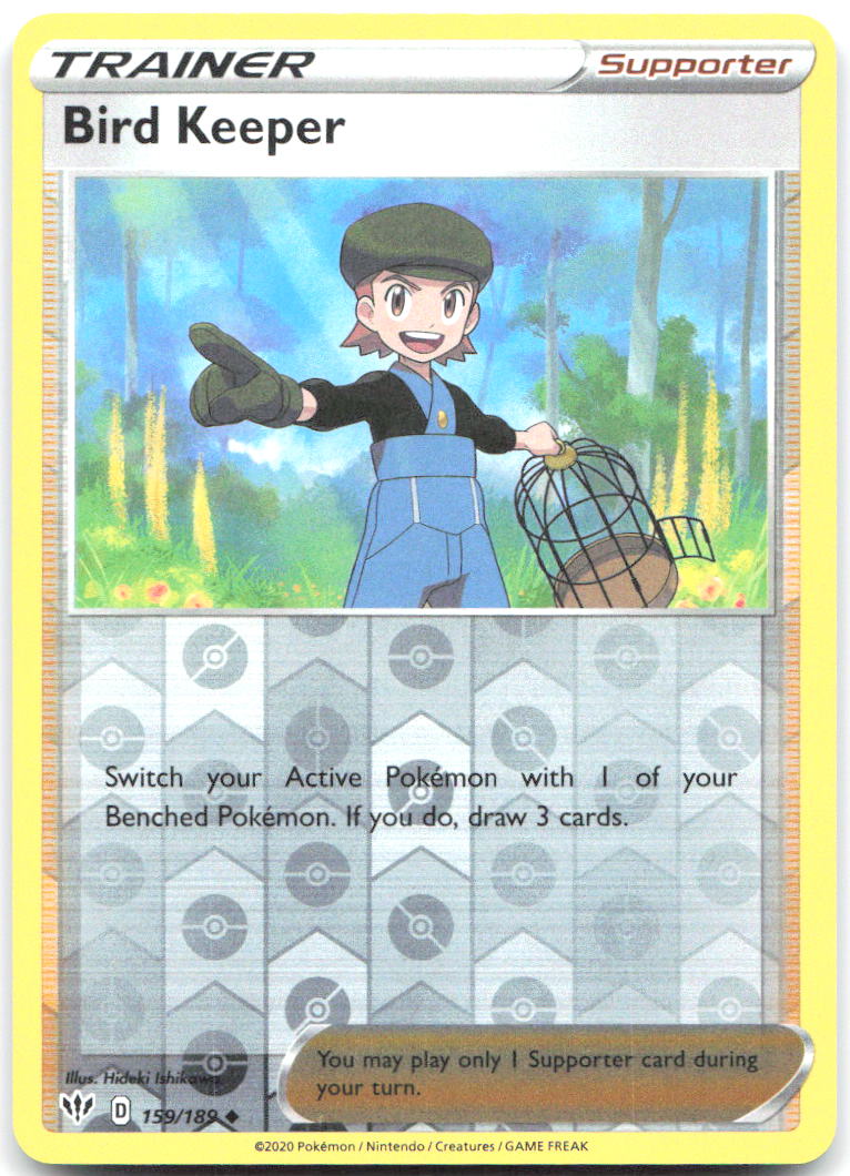 Bird Keeper Reverse Holo SWSH03 Darkness Ablaze 159/189 NM Hideki Ishikawa