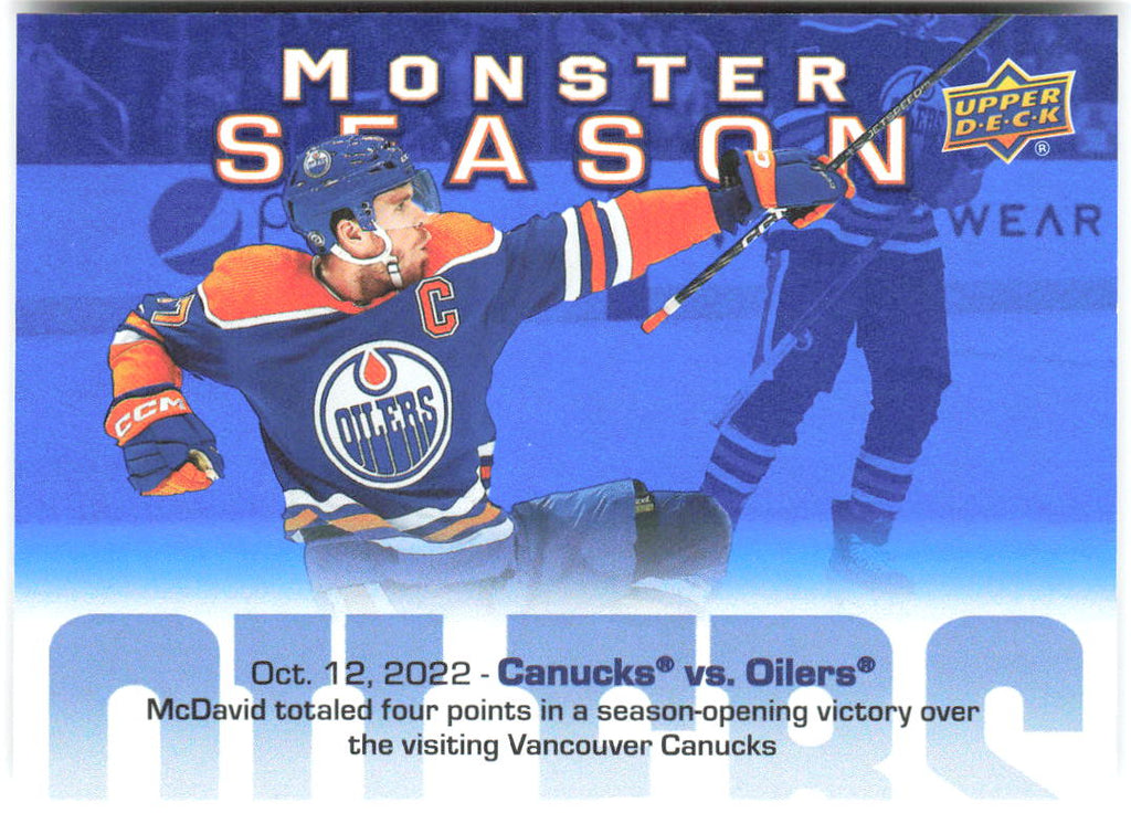 Connor McDavid Upper Deck - Monster Season MS-1 2023-24 Edmonton Oilers