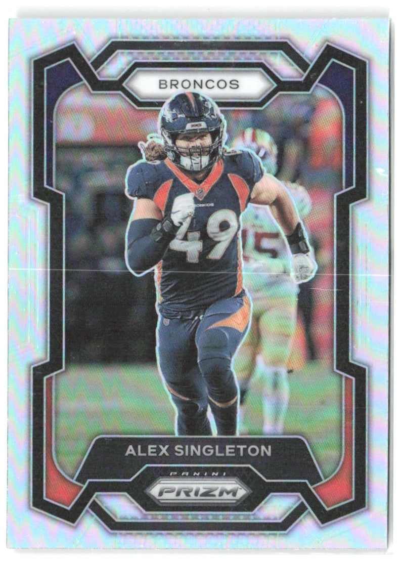Alex Singleton Panini Prizm - Silver 84 2023 Denver Broncos