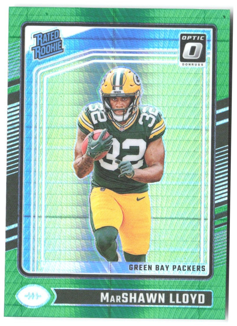 MarShawn Lloyd Donruss Optic - Green Hyper 275 2024 Green Bay Packers