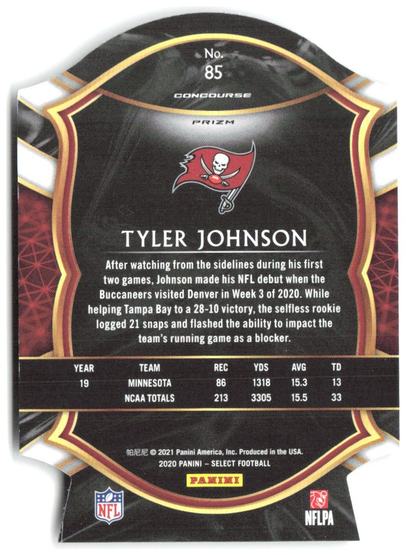 Tyler Johnson Panini Select - Purple Prizm Die Cut 85 2020 Tampa Bay Buccaneers