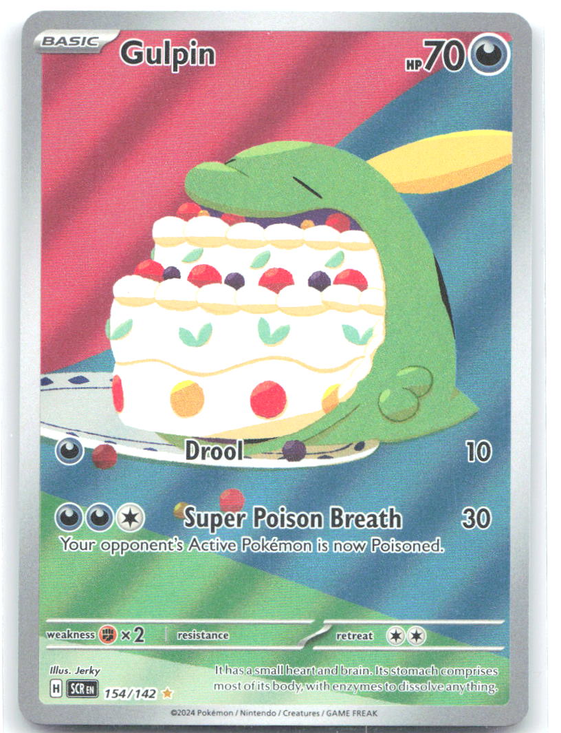 Gulpin Holo Illustration Rare SV07 Stellar Crown 154/142 NM Jerky