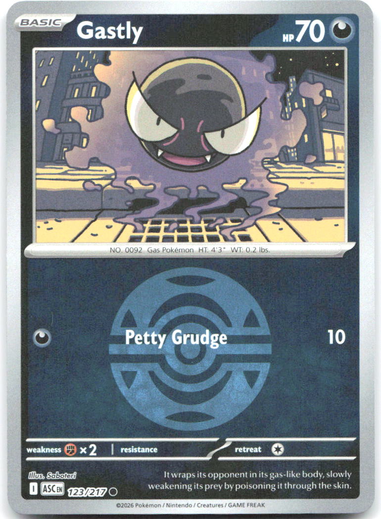 Gastly Dusk Ball Reverse Holo Common ME Ascended Heroes 123/217 NM Saboteri