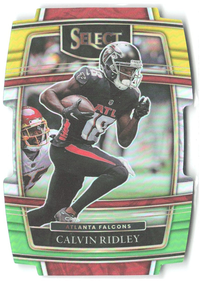 Calvin Ridley Select - Green and Yellow Prizm Die Cut 4 2021 Atlanta Falcons