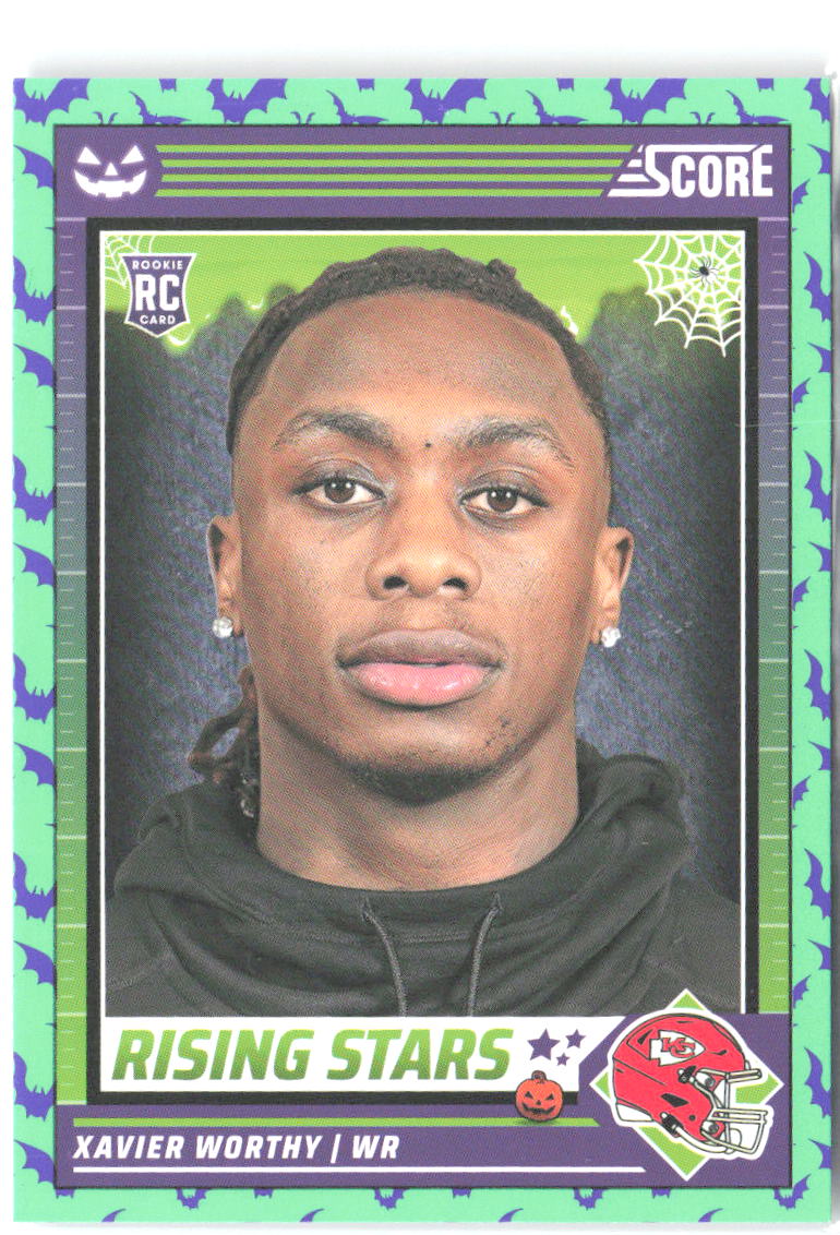 Xavier Worthy Score-A-Treat - Rising Stars Green Bats 50 2024 Kansas City Chiefs
