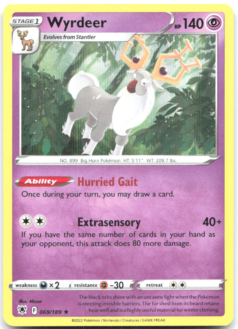 Wyrdeer Holo Rare SWSH10: Astral Radiance 069/189 NM Mizue