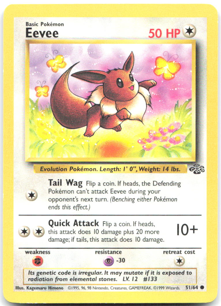 Eevee Unlimited Common Jungle 51/64 LP Kagemaru Himeno