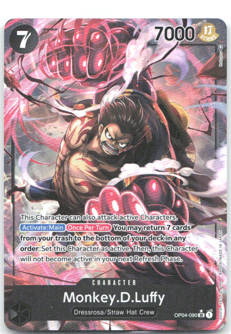 Monkey.D.Luffy 090 Alternate Art Foil SR Kingdoms of Intrigue OP04 090 NM